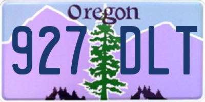 OR license plate 927DLT