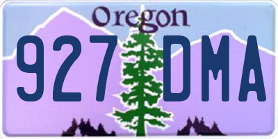 OR license plate 927DMA