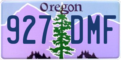 OR license plate 927DMF