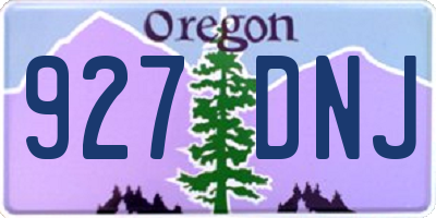OR license plate 927DNJ