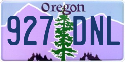 OR license plate 927DNL