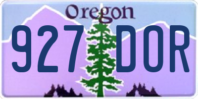 OR license plate 927DOR