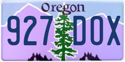 OR license plate 927DOX