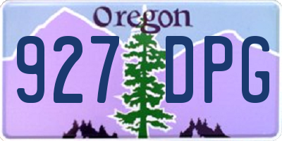 OR license plate 927DPG