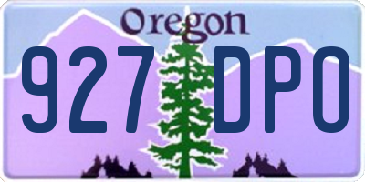 OR license plate 927DPO