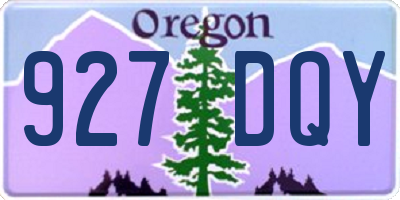 OR license plate 927DQY