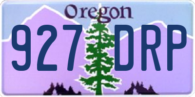 OR license plate 927DRP