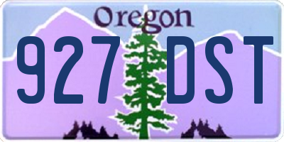 OR license plate 927DST