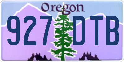 OR license plate 927DTB