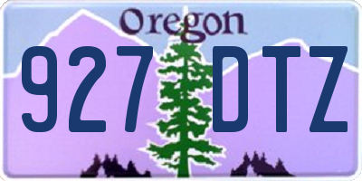 OR license plate 927DTZ