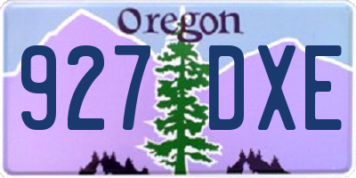 OR license plate 927DXE