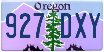 OR license plate 927DXY
