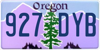 OR license plate 927DYB