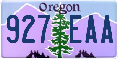 OR license plate 927EAA