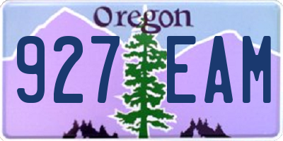 OR license plate 927EAM