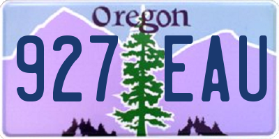 OR license plate 927EAU