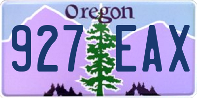 OR license plate 927EAX