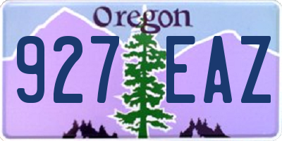 OR license plate 927EAZ