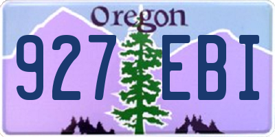 OR license plate 927EBI