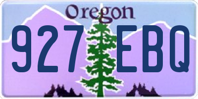 OR license plate 927EBQ