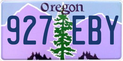 OR license plate 927EBY
