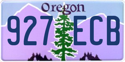 OR license plate 927ECB