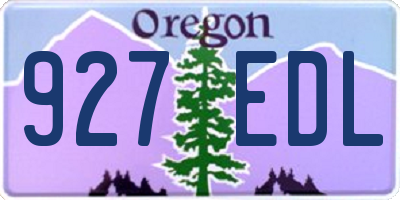 OR license plate 927EDL