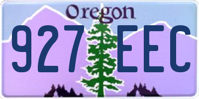 OR license plate 927EEC