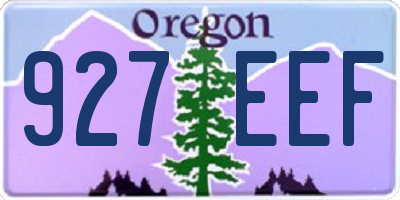 OR license plate 927EEF