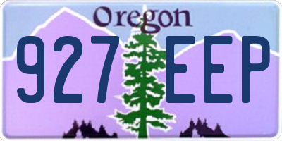 OR license plate 927EEP