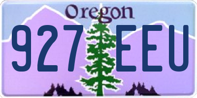 OR license plate 927EEU