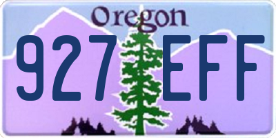 OR license plate 927EFF