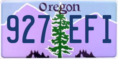 OR license plate 927EFI