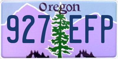 OR license plate 927EFP