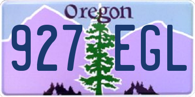 OR license plate 927EGL
