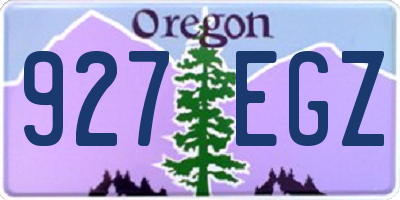 OR license plate 927EGZ