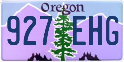 OR license plate 927EHG