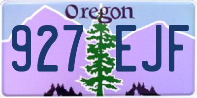 OR license plate 927EJF