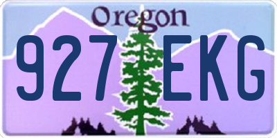 OR license plate 927EKG