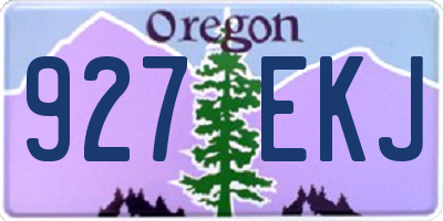 OR license plate 927EKJ