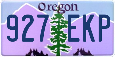 OR license plate 927EKP