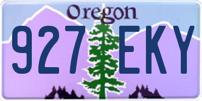 OR license plate 927EKY
