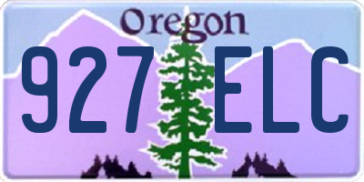 OR license plate 927ELC