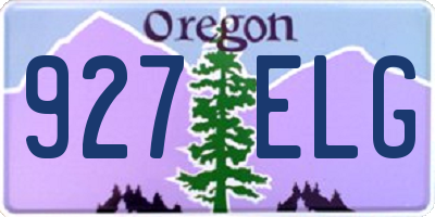 OR license plate 927ELG