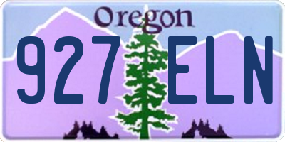 OR license plate 927ELN