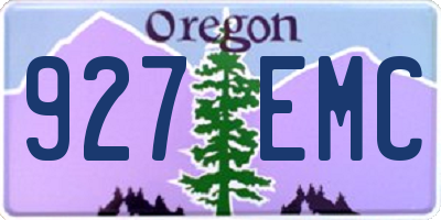 OR license plate 927EMC