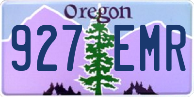 OR license plate 927EMR