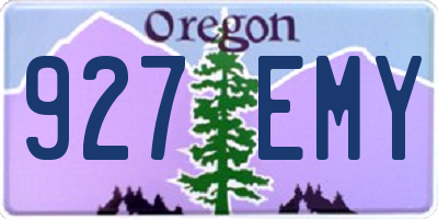 OR license plate 927EMY