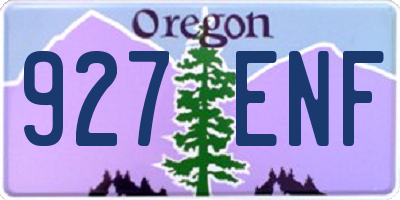 OR license plate 927ENF