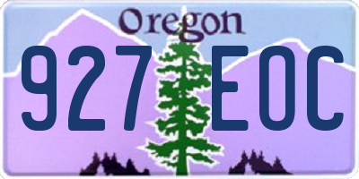 OR license plate 927EOC